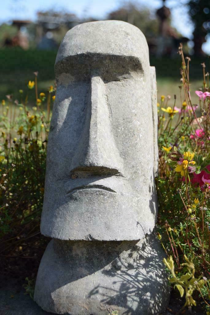 Sculpture ,statue moaï en pierre naturelle(île de pâques), Jardin & Terrasse, Statues de jardin, Enlèvement ou Envoi, Comme neuf