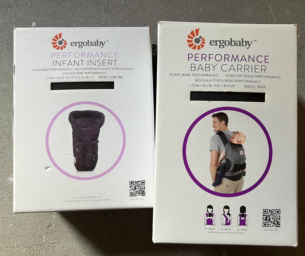 Ergobaby draagzak + infant insert, Ophalen, Zo goed als nieuw, Buik, Draagzak