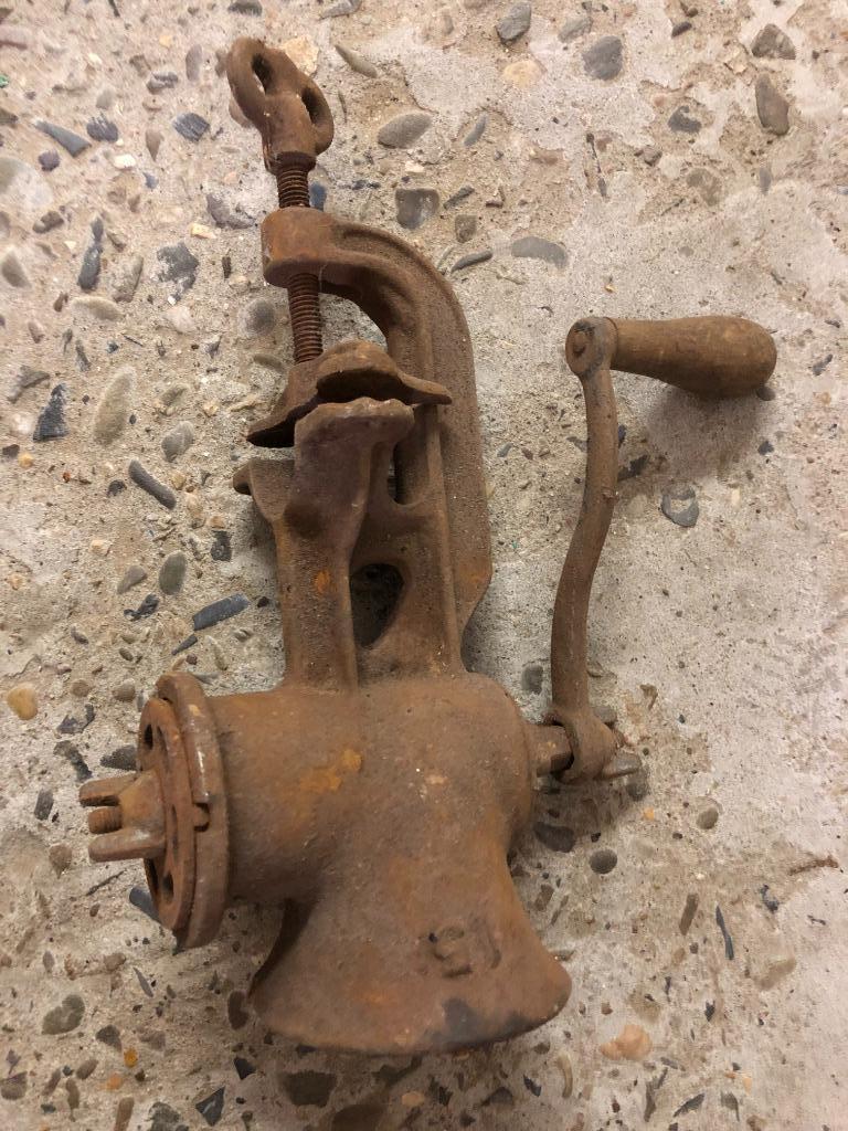 Antieke vleesmolen 30cm, Enlèvement