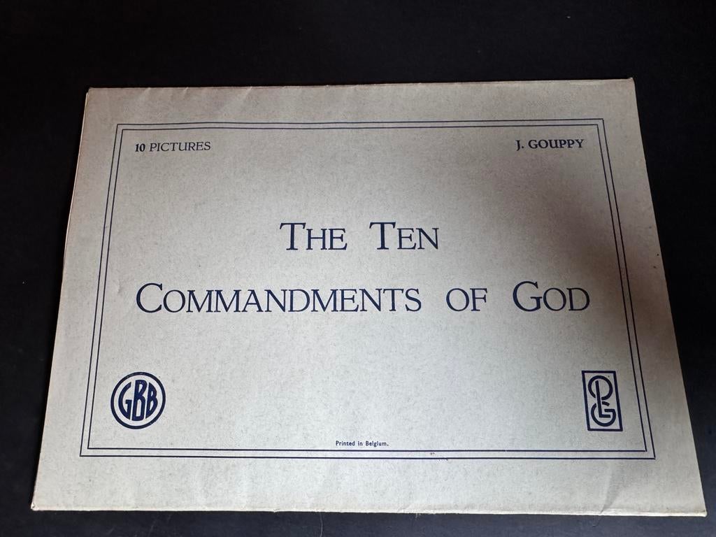 De 10 geboden van God in prenten van J. Gouppy, Ophalen of Verzenden, Zo goed als nieuw, Kaart of Prent, Christendom | Katholiek
