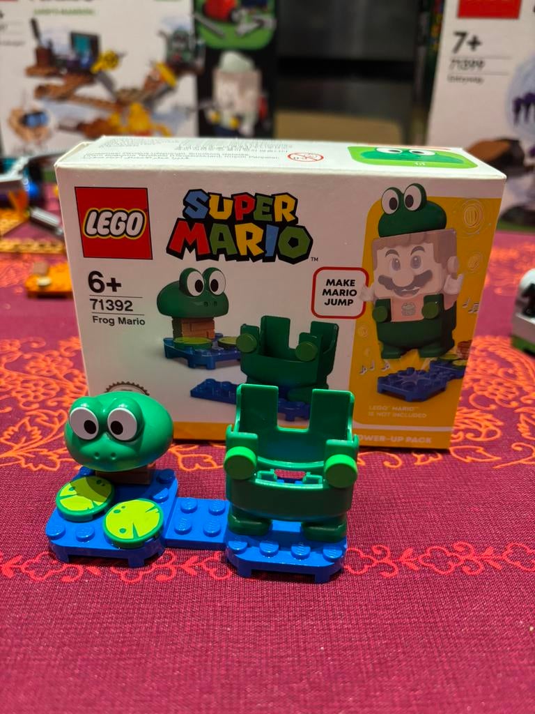 Lego 71392 Frog Mario + Yoshi, Ophalen of Verzenden, Zo goed als nieuw, Complete set, Lego