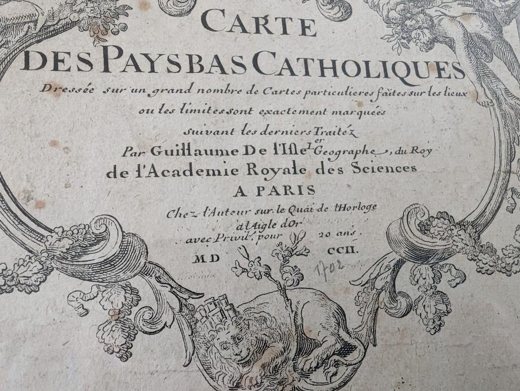 Plan de Guillaume De L'Isle 1702 Historique, Enlèvement ou Envoi