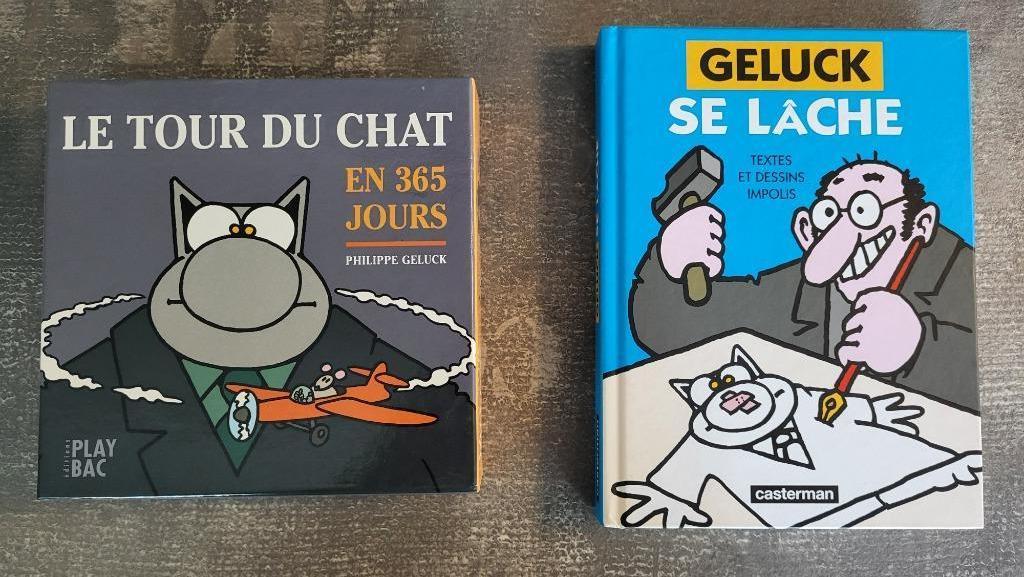 BD Le Chat Le tour du Chat 365 jours + Geluck se lâche, Ophalen of Verzenden