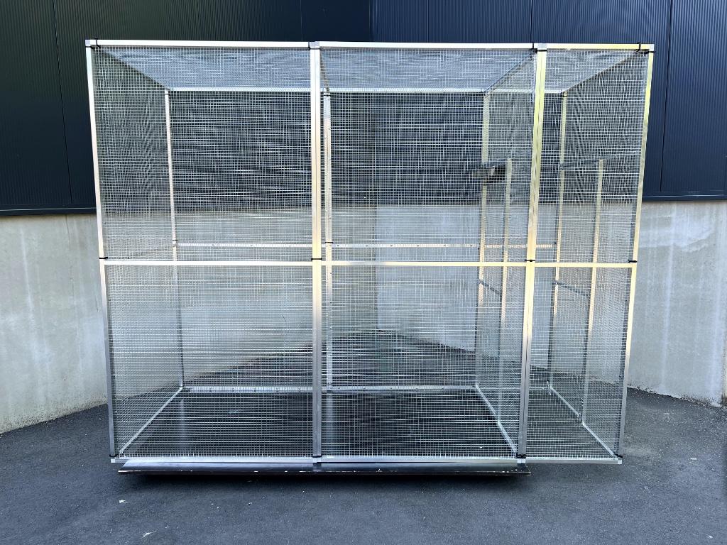 Volière met sas met afmeting 1m br x 2m h x 2,5m d, Ophalen, Nieuw, Aluminium, Volière