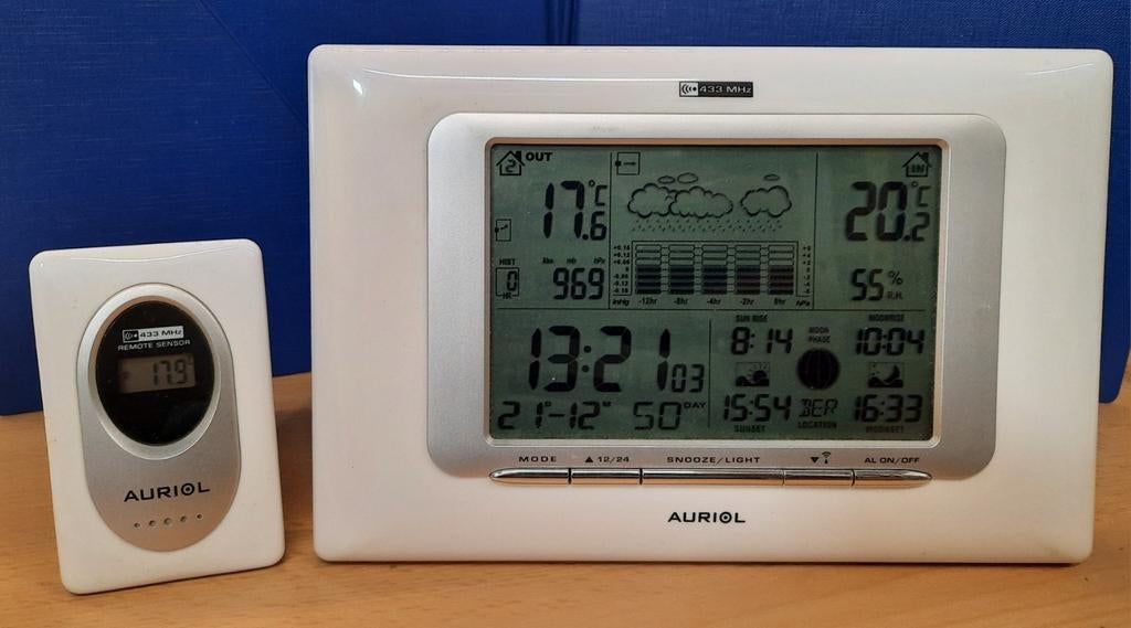 Auriol weerstation met radiobegeleiding Z29536, Ophalen of Verzenden, Weerstation