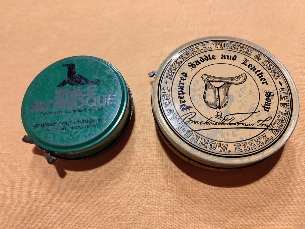 Boîtes à savon pour cuir et à graisse pour chaussures, Enlèvement ou Envoi