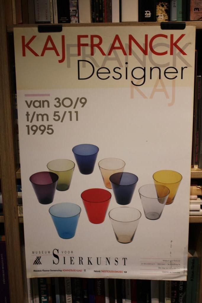 KAJ FRANCK Designer van 30/9 t/m 5/11 1995 affiche, Ophalen of Verzenden