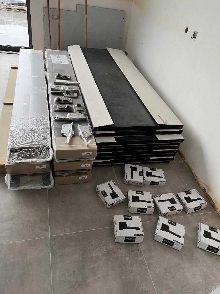 Thys Invisible Flat Robusto Mat Zwarte EPB binnendeuren, Ophalen, 80 tot 100 cm, Binnendeur, Nieuw
