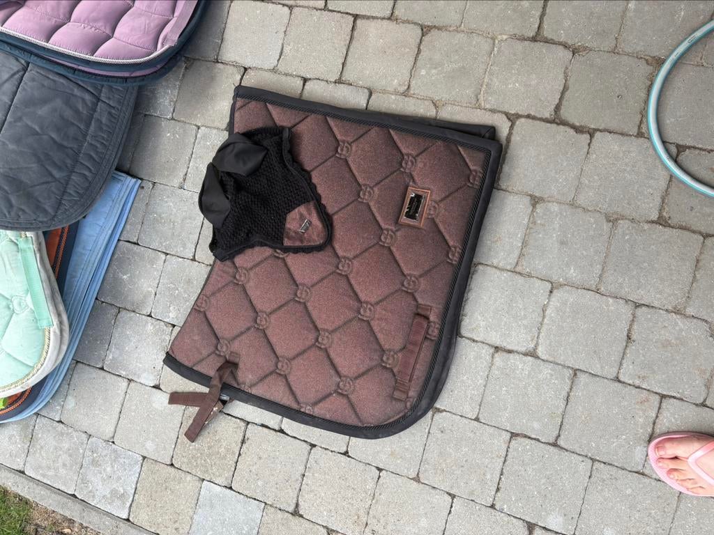 ES zadeldoek en oornetje maat full, Dieren en Toebehoren, Ophalen of Verzenden, Zo goed als nieuw