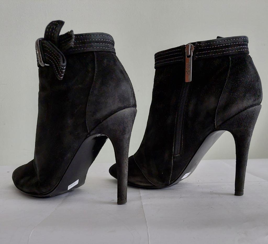 121C* LIU JO superbes boots noirs cuir (40), Liu Jo, Boots et Botinnes, Porté, Noir