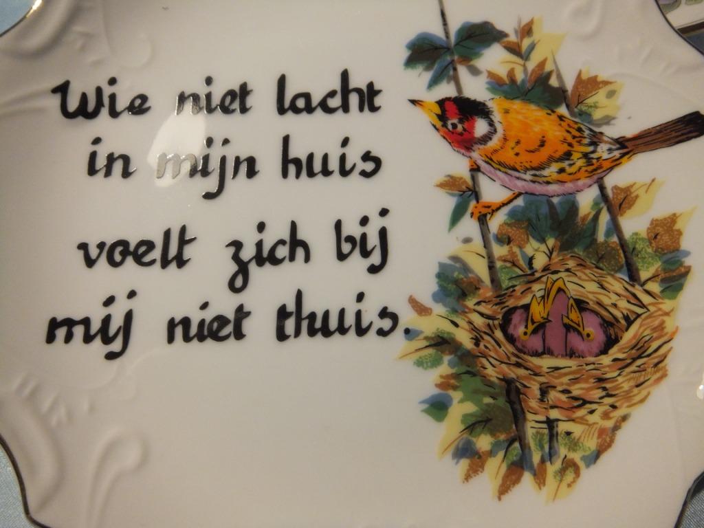 wandbord met spreuk, Enlèvement ou Envoi