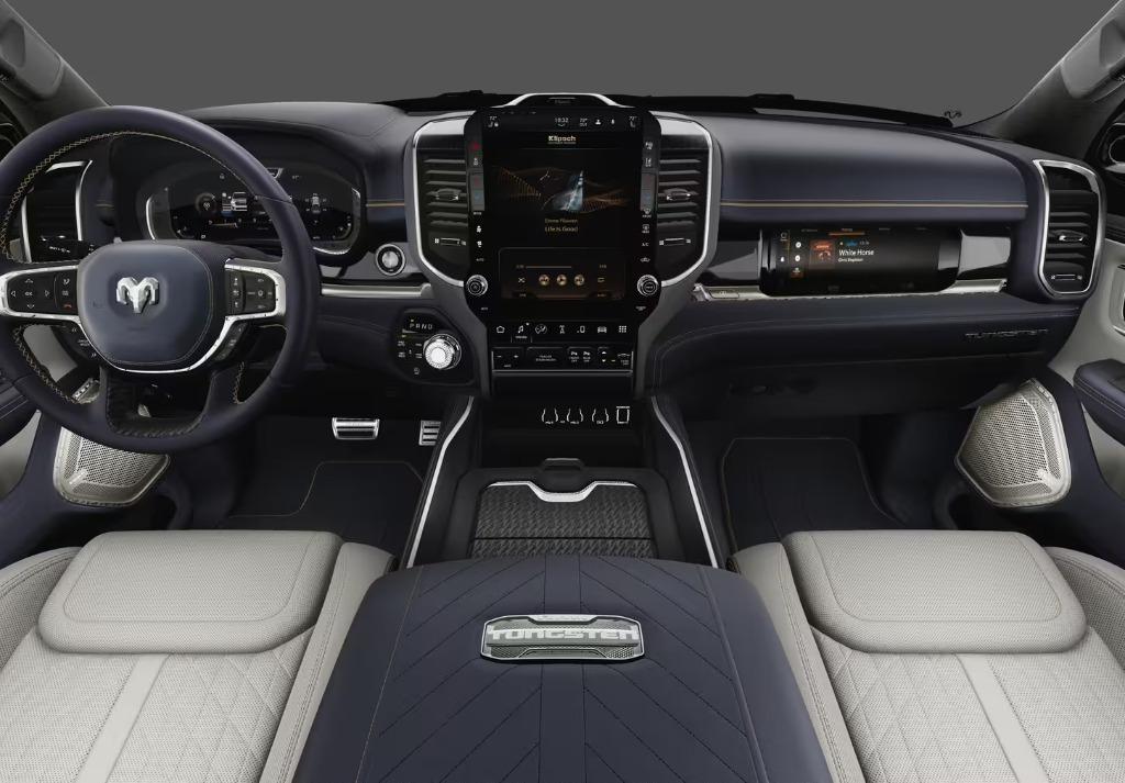 2025 RAM 1500 Tungsten € 92.105 3.0L I6 Hurricane HO 540 PK, Autos, Cuir, Entreprise, Noir, 6 cylindres