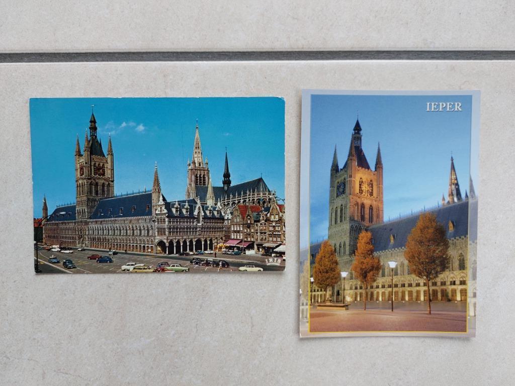 2 postkaarten van Ieper, Verzamelen, Verzenden