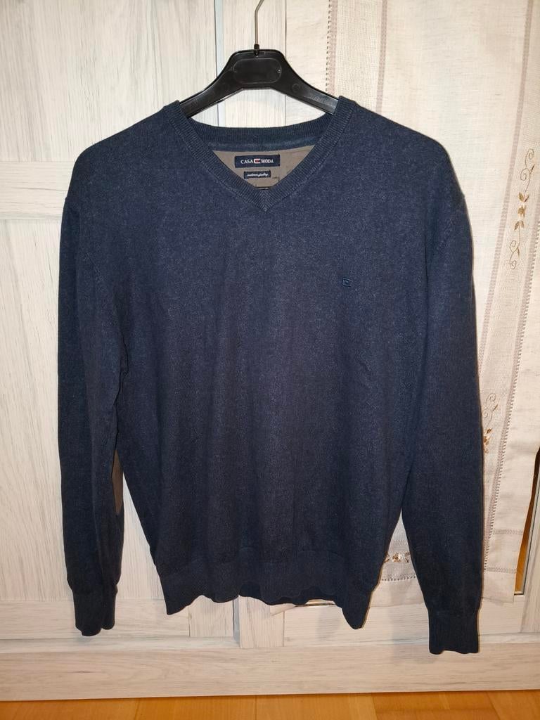 Blauwe trui maat L in goede staat van Casa  moda, Enlèvement ou Envoi, Taille 52/54 (L)