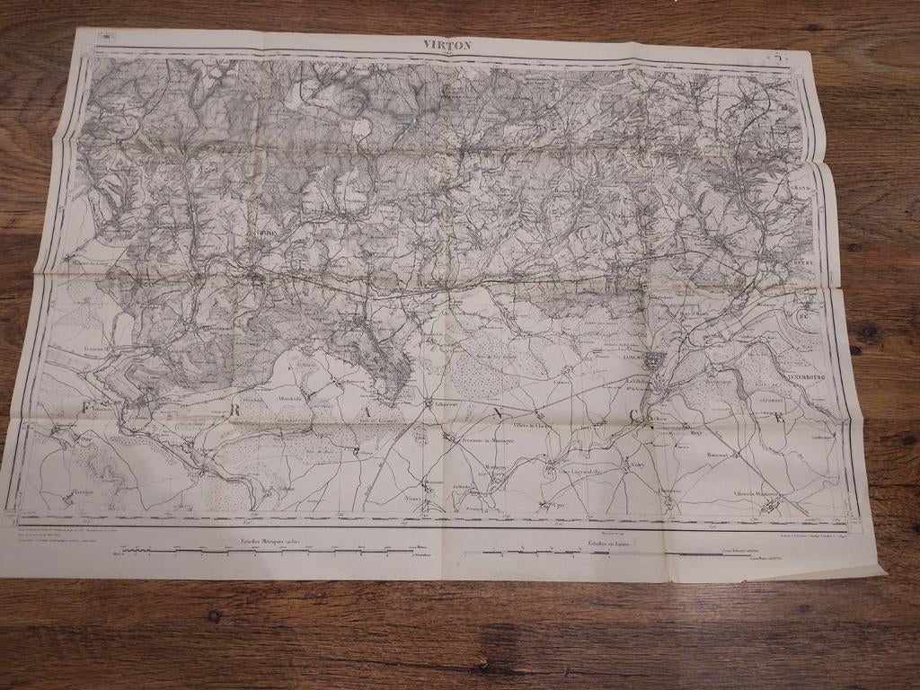 Topografische kaart ICM 1:40.000 1908 - blad 71 Virton, Ophalen