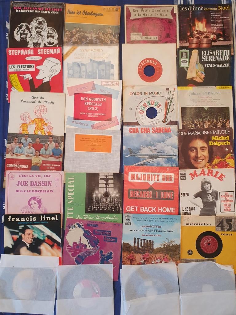 Lot de 29 disques vinyles 45 tours – Variétés & Classique, CD & DVD, Enlèvement