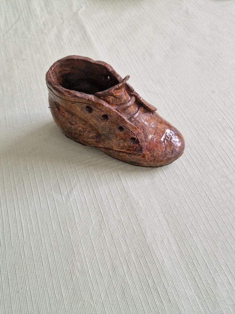 Eerste schoentje in keramiek, leuk geschenkje, Antiek en Kunst, Ophalen