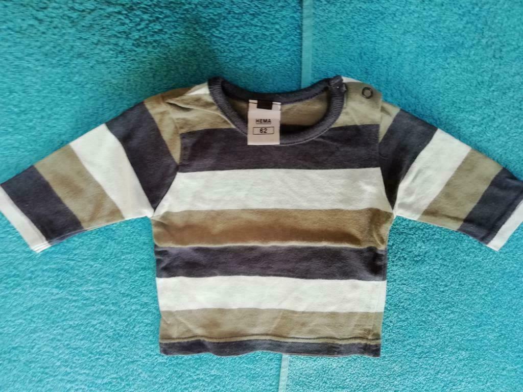 T shirt met lange mouwen gestreept Hema maat 62, Gebruikt, Ophalen of Verzenden, Hema, Jongetje