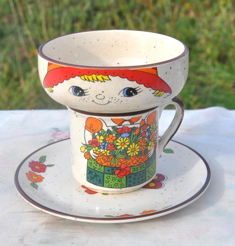 ensemble a dejeuner pour enfant, Maison & Meubles, Enlèvement ou Envoi, Utilisé, Céramique, Tasse(s) et/ou soucoupe(s)