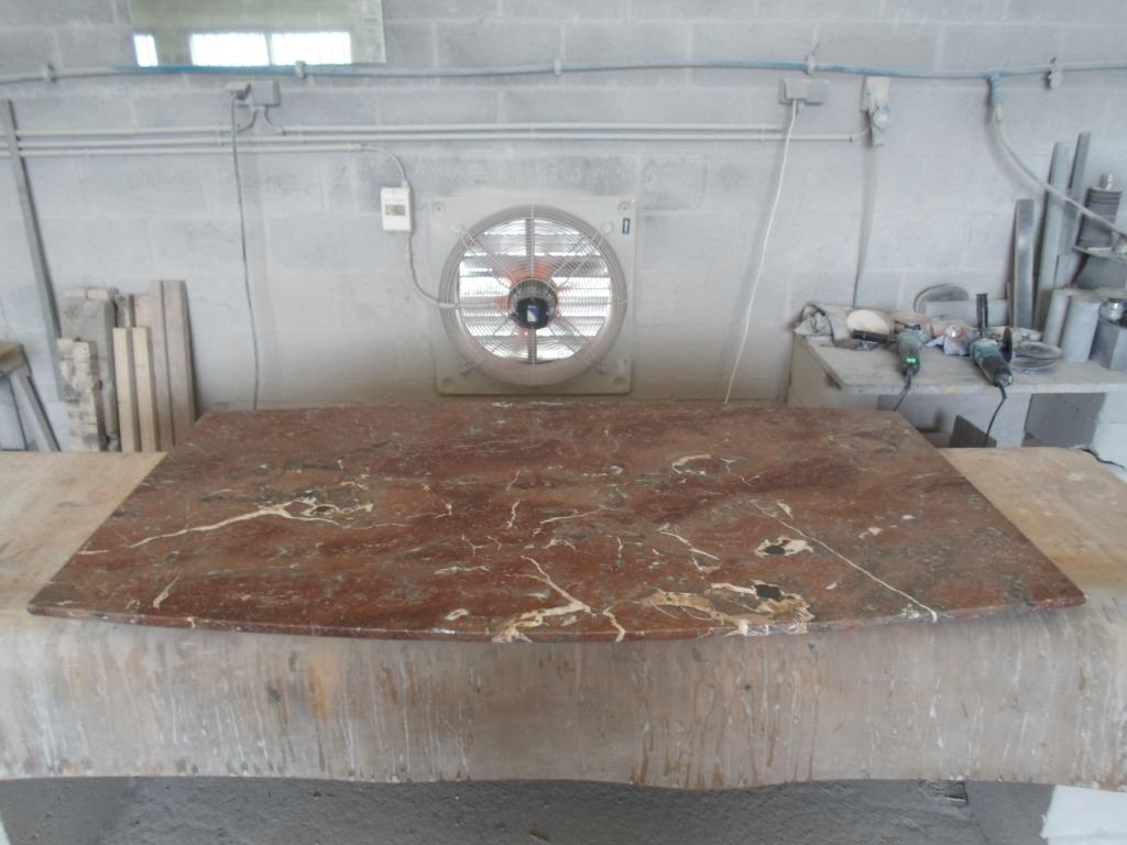 Table en marbre rouge de 160 x 90, Antiek en Kunst, Antiek | Meubels | Tafels, Ophalen