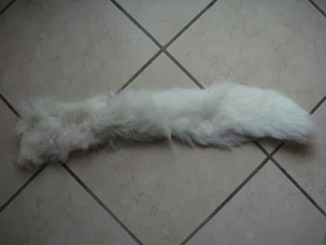 Petite peau fourrure "Mouton doré blanc" Vintage., Autre, Envoi, Porté
