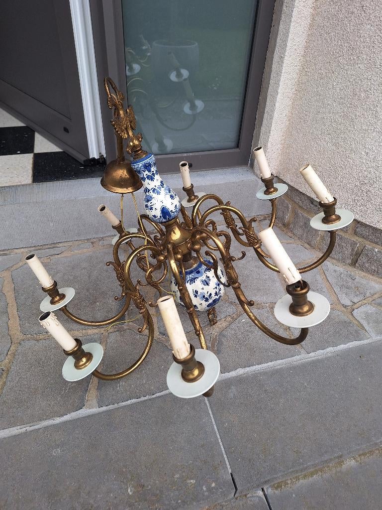 Grand lustre Neerlandais., Enlèvement, Utilisé, Autres matériaux