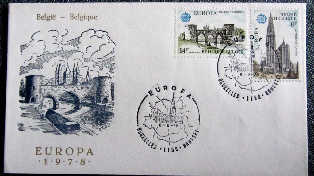 FIRST DAY COVER- THEMA EUROPA- BELGIË  1978, Enlèvement ou Envoi, Affranchi