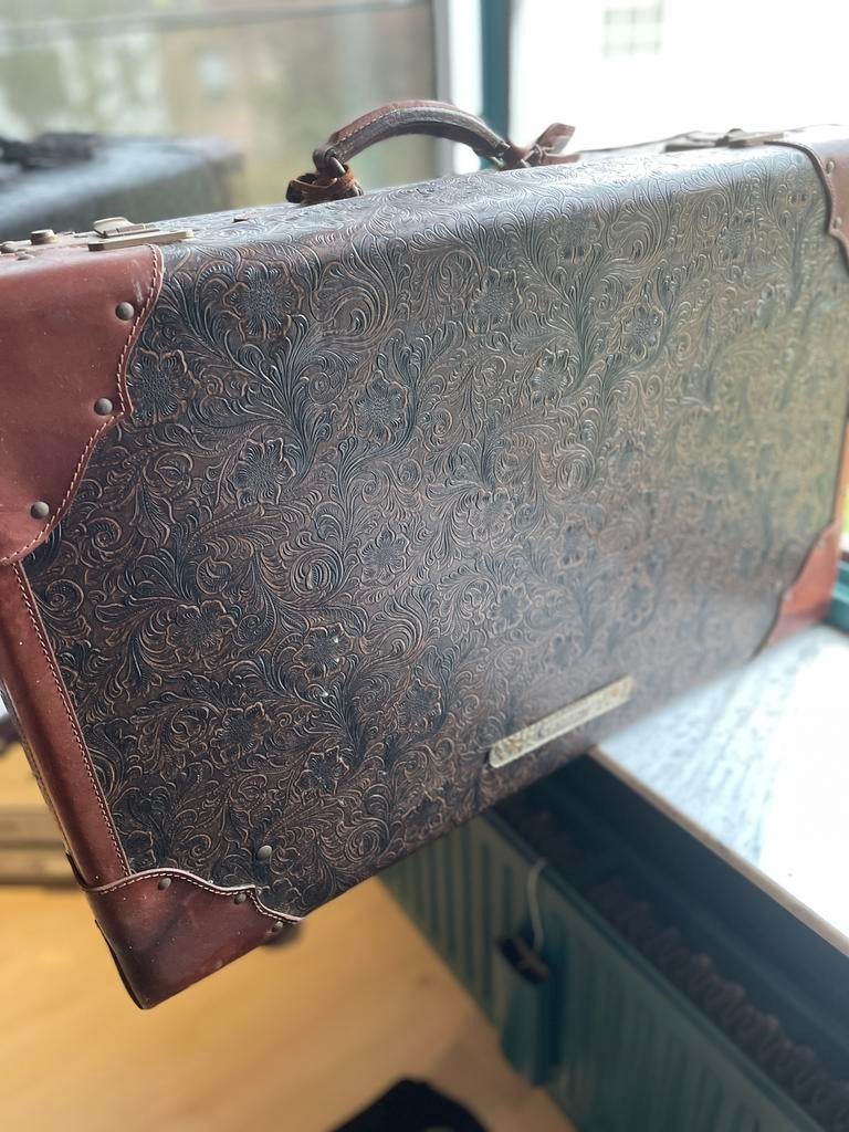 3 delige set EL CHARRO VINTAGE 40 jaar oud, Handtassen en Accessoires, Ophalen, Gebruikt, Leer