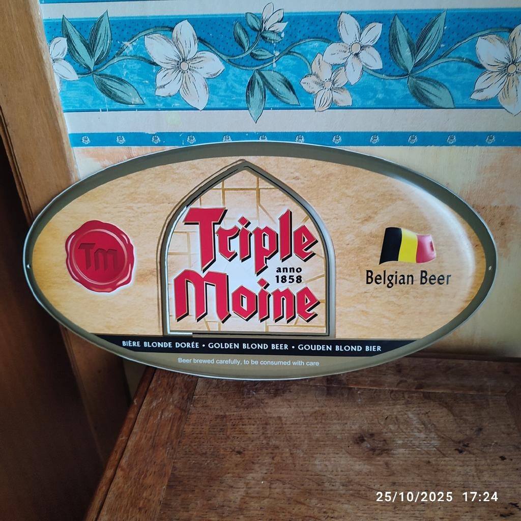Metalen plaat
TRIPLE MOINE bier., Ophalen of Verzenden, Nieuw, Reclamebord, Plaat of Schild, Overige merken