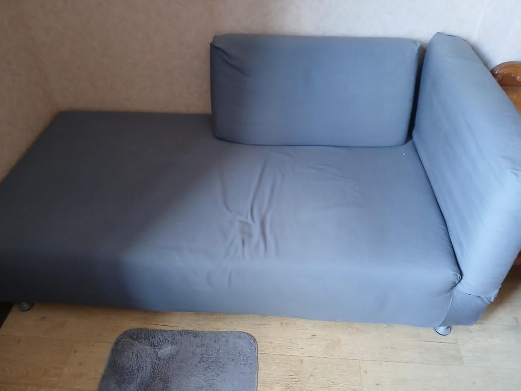 Zetel/bed grijs, Huis en Inrichting, Ophalen, Zo goed als nieuw