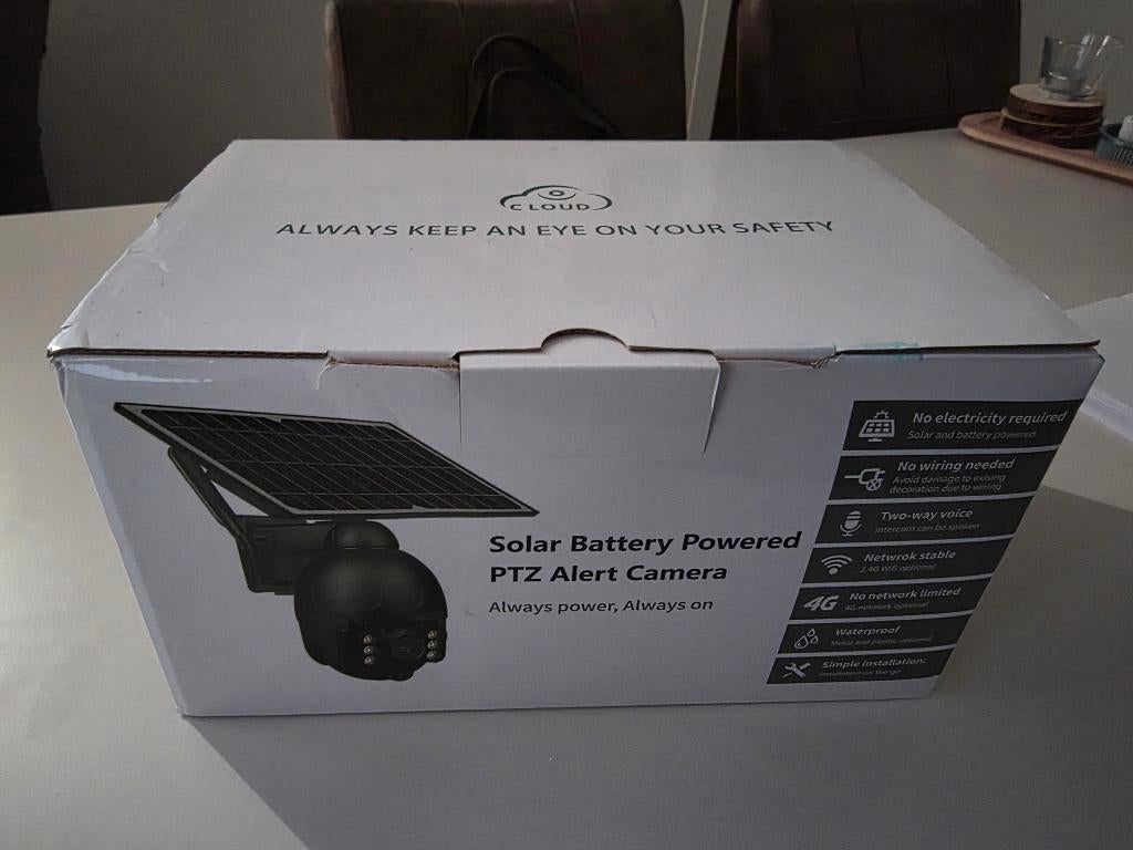 PTZ Beveiligingscamera met zonnepaneel voor buiten, Audio, Tv en Foto, Videocamera's Digitaal, Overige typen, Full HD, Ophalen