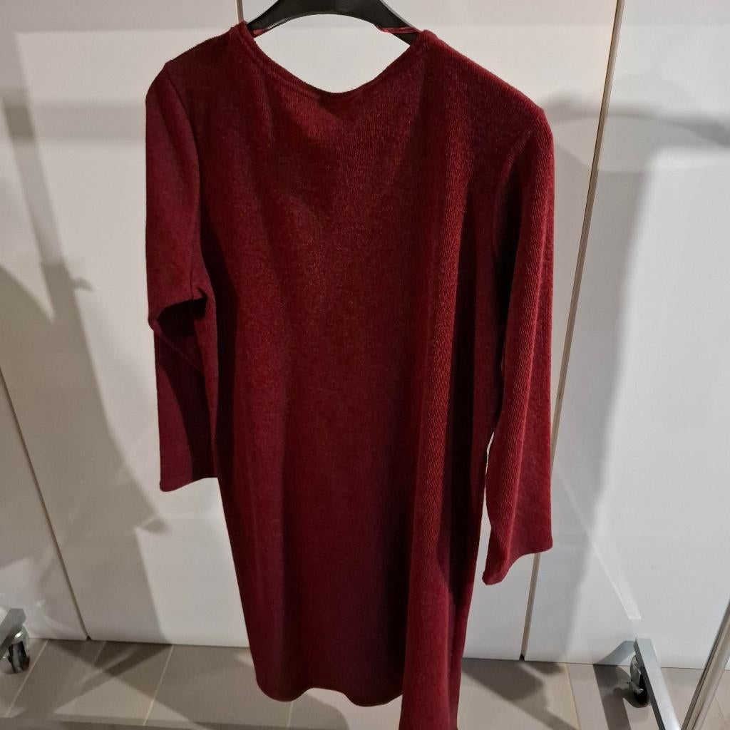 Bordeaux gebreid lang  merk Paprika, Pull ou Veste, Enlèvement, Paprika, Neuf