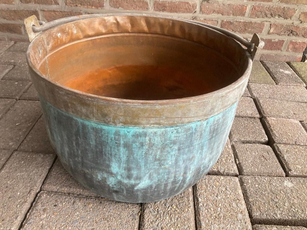 grote, roodkoperen ketel met deksel (diameter 40 cm), Ophalen, Koper