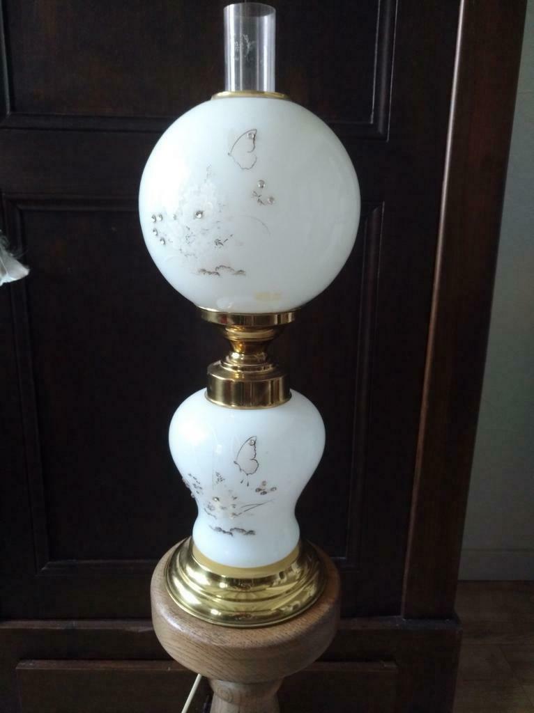 Zeer mooie oude lamp met zeer fijne patronen met briljanten, Antiek en Kunst, Ophalen of Verzenden