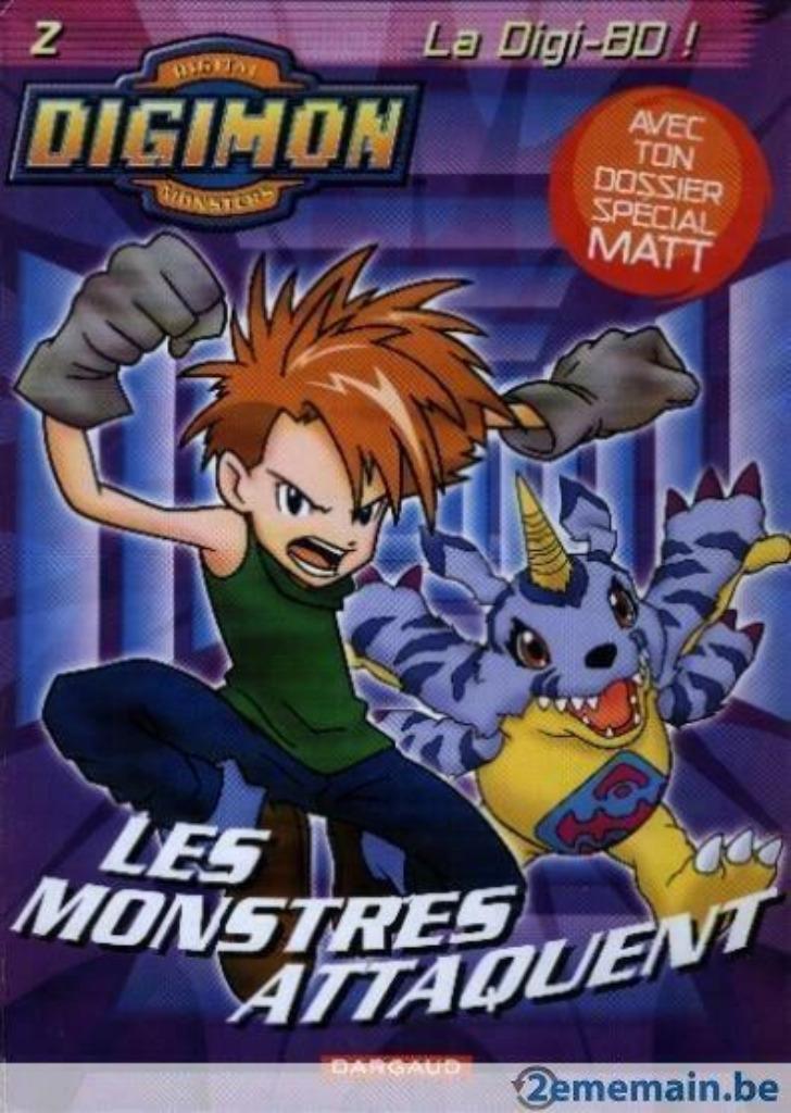 Digimon - 2 - Les monstres attaquent, Une BD, Enlèvement ou Envoi, Comme neuf