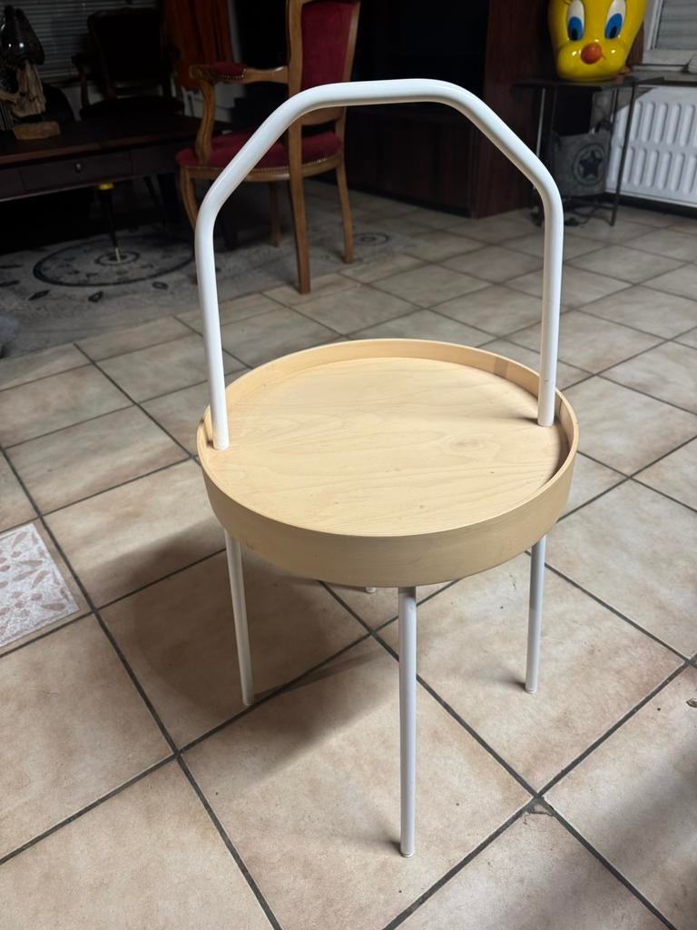 Table d appoint bouleau métal ikea, Enlèvement, Neuf, Rond, Bois