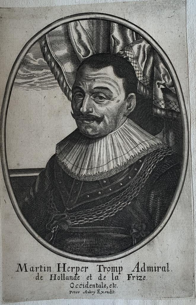 gravure -  Maarten Harpertszoon Tromp - Pierre Aubry, Ophalen of Verzenden