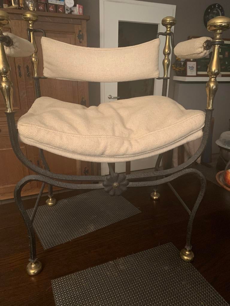 Duo italiaanse savonarola curule stoelen, Antiek en Kunst, Ophalen