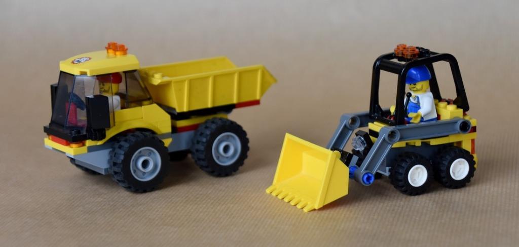 Lego kiepwagen met laadschop, Ophalen of Verzenden, Zo goed als nieuw, Complete set, Lego