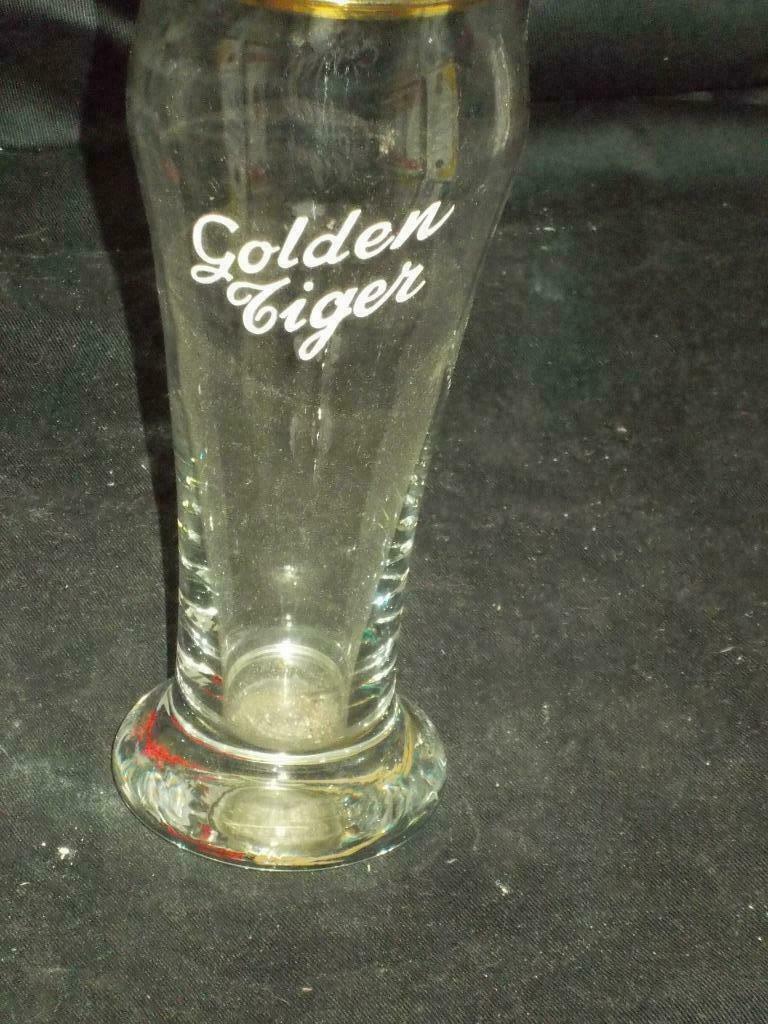 Bierglas.Golden Tiger. D 127, Verzamelen, Ophalen of Verzenden, Gebruikt, Glas of Glazen, Overige merken