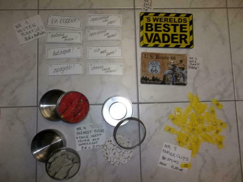 magneten potjes , reclamebordjes, houten reclameplaatjes enz, Enlèvement ou Envoi, Utilisé
