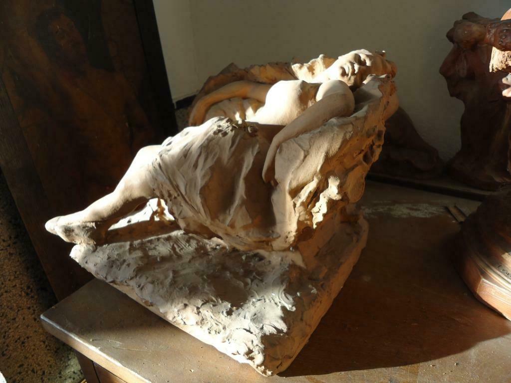 G. DEVREESE 1929 statue terre cuite ballerine pièce unique, Enlèvement