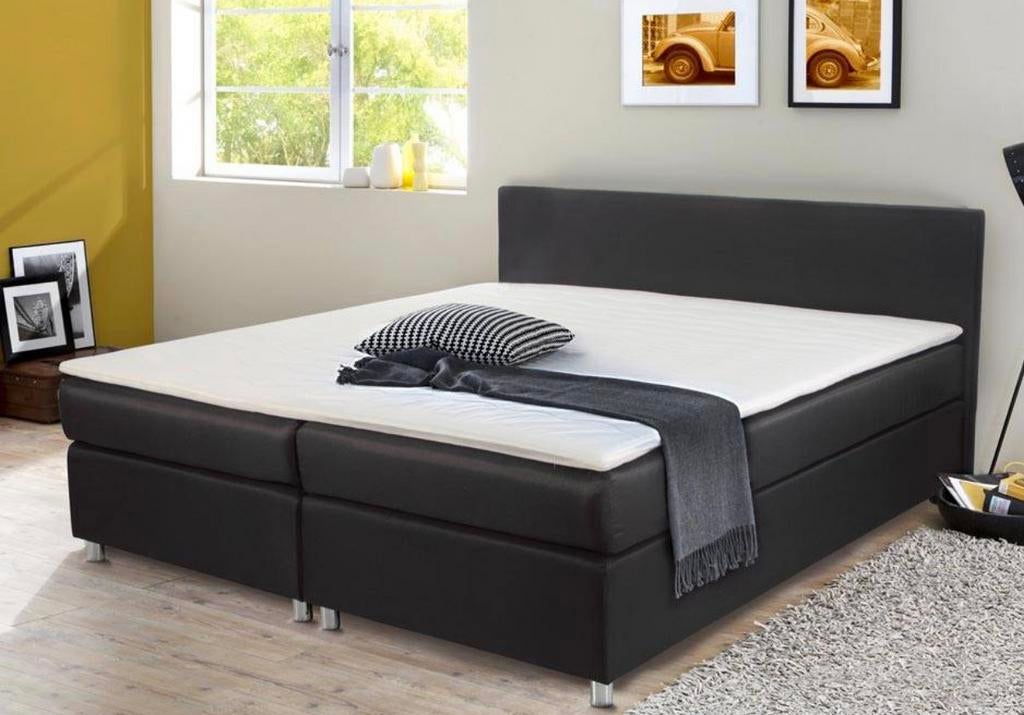 Boxspring, Ophalen, Gebruikt, Eenpersoons, Zwart