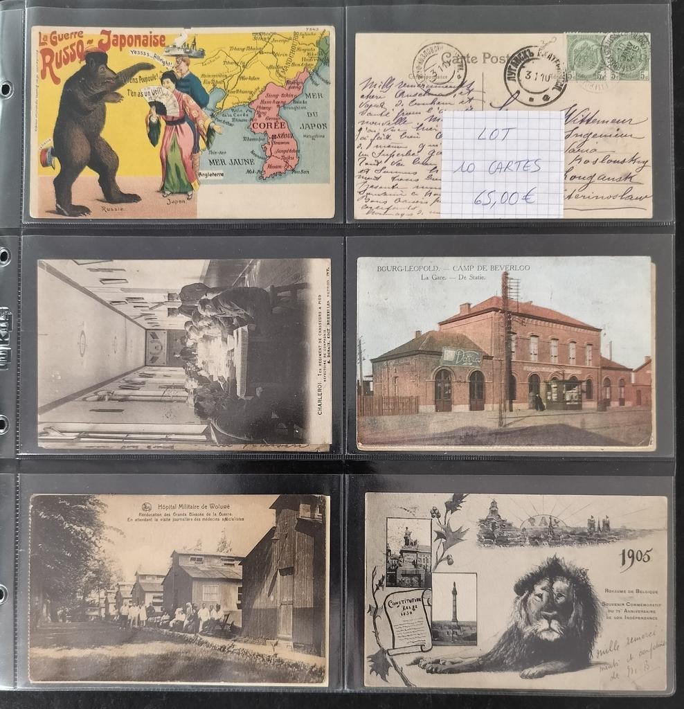 Set van 10 oude ansichtkaarten. Lees, Verzamelen, Ophalen of Verzenden