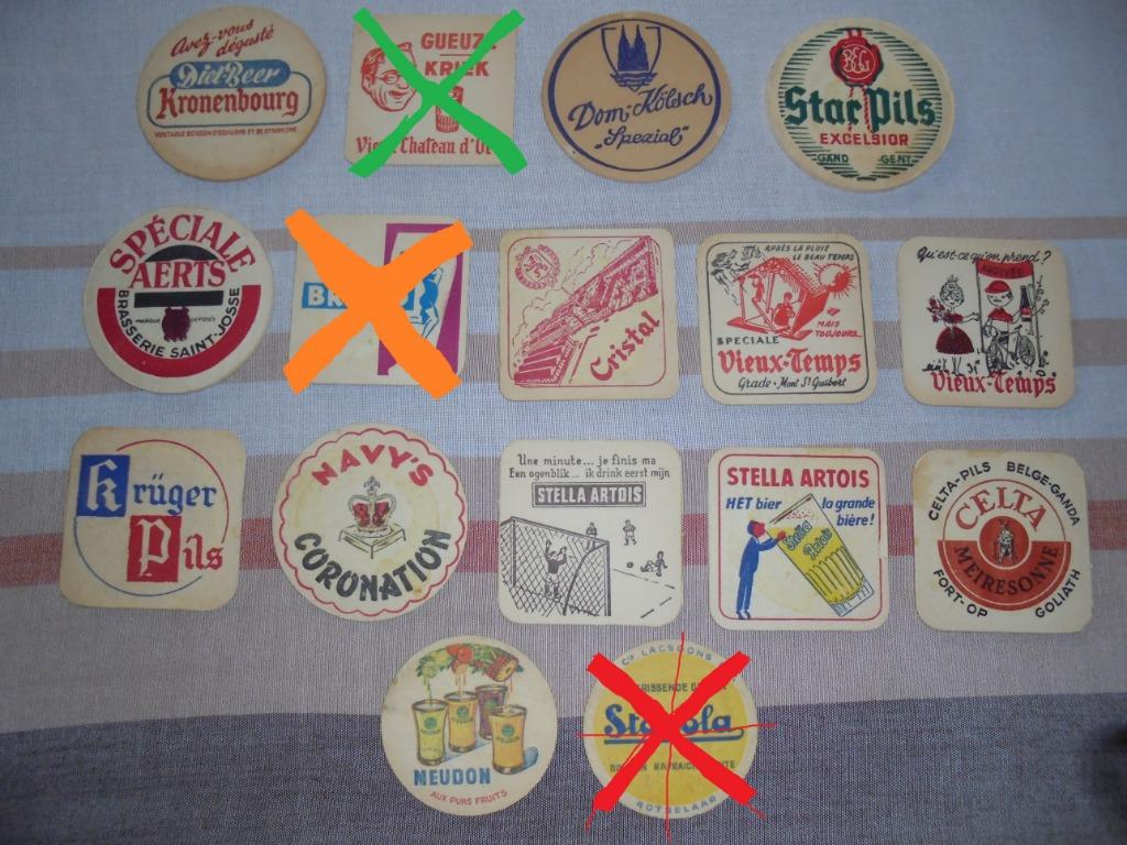 vieux sous bock, cartes à bière, années 50, feutre, ancien, Enlèvement ou Envoi, Utilisé, Sous-bock, Autres marques