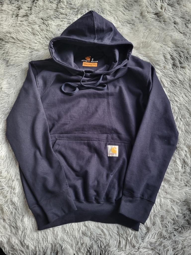Carhartt Rework Hoodie - Maat S, Blauw, Carhartt, Ophalen of Verzenden, Gedragen