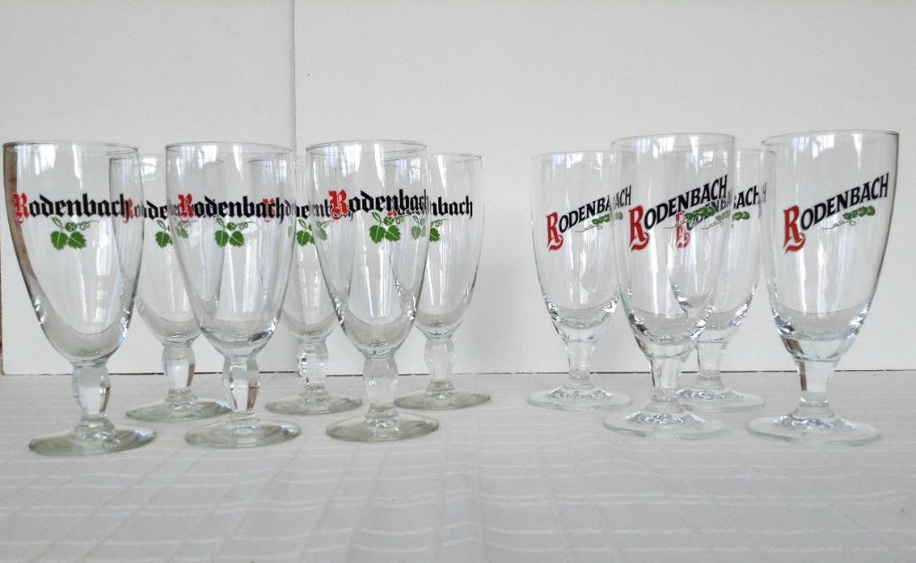 2 sets de verres à bière Rodenbach vintage 25 cl - 10 pièces, Enlèvement ou Envoi, Comme neuf, Verre ou Verres, Autres marques