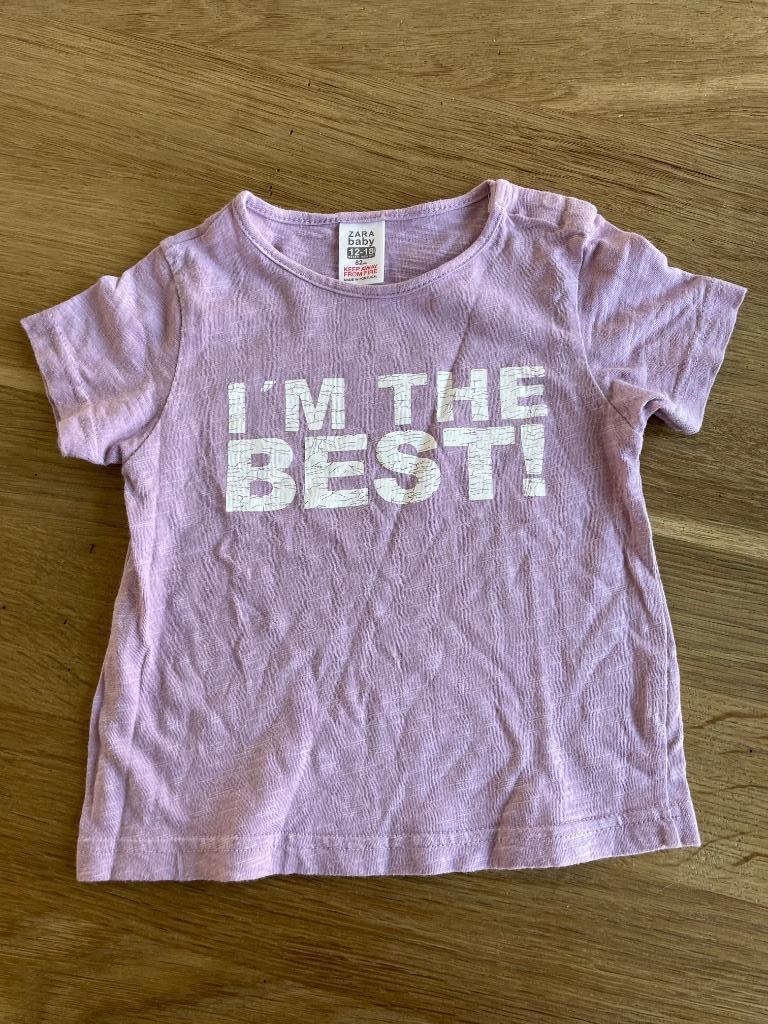T-shirt Zara 12-18 maanden, Kinderen en Baby's, Babykleding | Maat 86, Gebruikt, Meisje, Ophalen of Verzenden, Zara