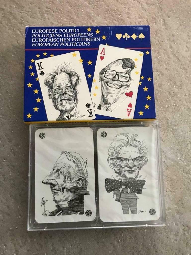 kaartspel(2) europese politici -1991, Ophalen of Verzenden, Nieuw, Speelkaart(en)