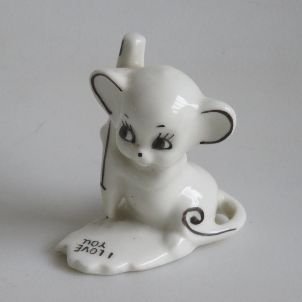 Figurine de souris vintage en porcelaine Napco 1970-80, Enlèvement ou Envoi